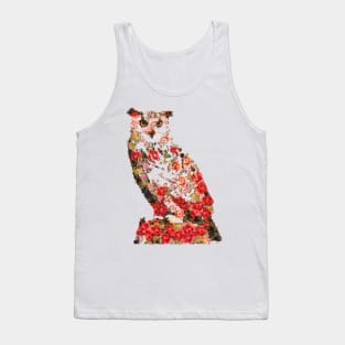 Portrait of the great vintage owl. Owl, owl Tank Top